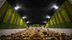Movie theater interior construction case of acoustic solution using moss sound-absorbing panels 04-5