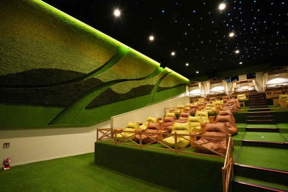 Scandia Moss Project 03 | Forest theater decorated with Scandia moss-CGV Gwangju Cine & Foret theater custom made and custom construction