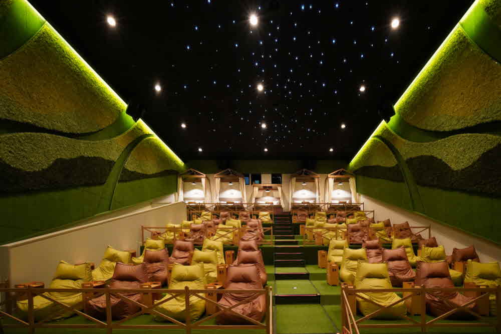 Forest theater decorated with Scandia moss-CGV Gwangju Cine & Foret theater