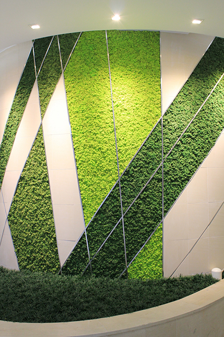 Scandia Moss Project 02 | Indoor wall greening natural moss Scandiamoss Wall - Jamsil Station Lotte World Mall Underground Plaza custom made and custom made