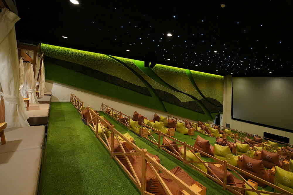 Scandia Moss Project 05 | Forest theater decorated with Scandia moss-CGV Gwangju Cine & Foret theater custom made and custom construction