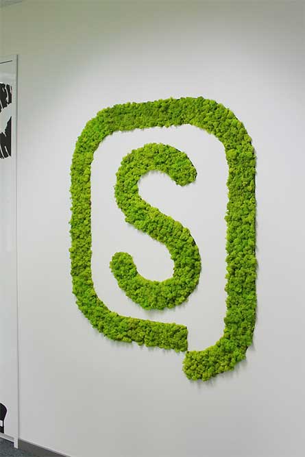 Scandia Moss Project 05 | Scandia moss logo design and office wall frame design - Lotte Lops Aluminum panel, custom logo production and custom made